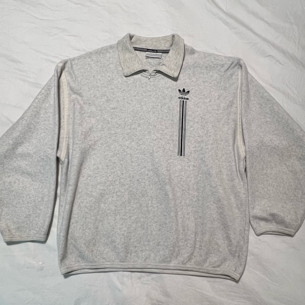 Vintage Adidas Fleece Collared Pullover